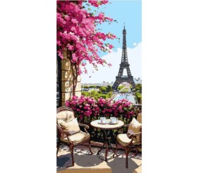 Картина за номерами "Ранок у Парижі" 40*80 см
