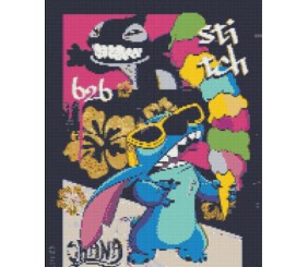 Алмазна мозаїка "Стіч в окулярах" 40х50 см