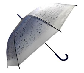 Парасолька напівавтомат, d=103 см, довжина: 83 см, 8 спиць, тростина, (СИНЯ)