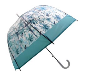 Парасолька напівавтомат, поглиблений купол, d=80 см, довжина: 81 см, 8 спиць, тростина, (ЗЕЛЕНА)