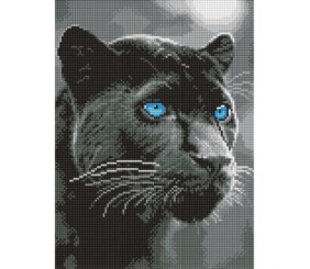 Алмазна мозаїка "Погляд пантери" 30x40см
