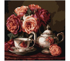 Картина за номерами "Троянди в темряві" 40x40см