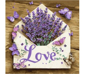 Картина за номерами "Лаванда в конверті" 40x40см