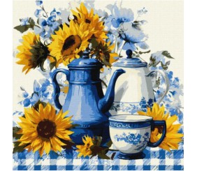 Картина за номерами "Сонячна кава" 40x40см