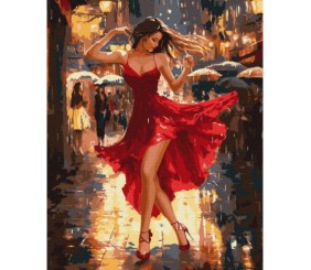 Картина за номерами "Танець під дощем" 40х50 см