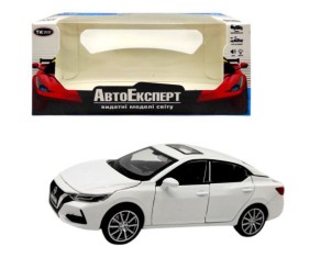 Машинка "Авто Експерт", 1:32, звук, світло, інерція, відкриваються двері (БІЛИЙ)