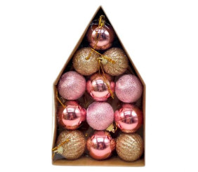 Новорічні прикраси (кульки), 12 штук, D=4 см, в коробці