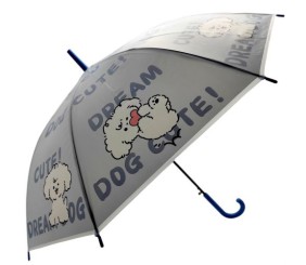 Парасолька-тростина, напівавтомат, довжина: 77 см, діаметр купола - 65 см (БЛАКИТНИЙ)