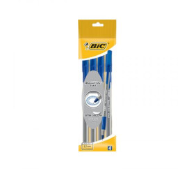 BIC Ручка Round Stic Exact Синя 4уп.