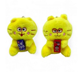 Мʼяка іграшка-брелок котики із соком 11 см