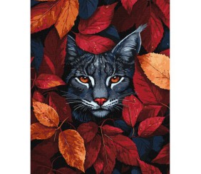 Картина за номерами "Осіння рись" 40x50 см