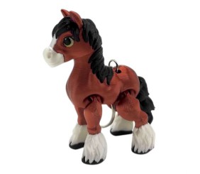 Брелок 3D друк "Конячка" мікс