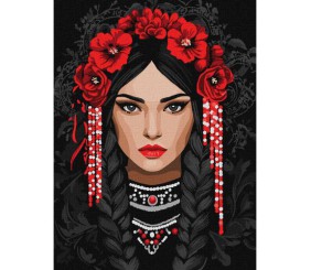 Картина по номерах "Незламна українка" 30х40 см