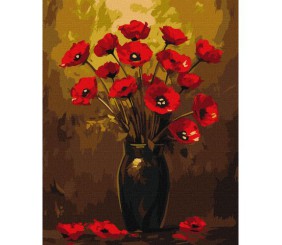 Картина за номерами "Букет маків" 40х50 см