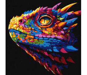 Картина за номерами "Яскравий дракон" 30х30 см
