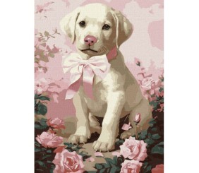 Картина за номерами "Пухнастий подарунок" 30х40 см