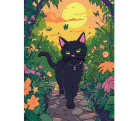 Картина за номерами "Котик у саду" 30x40 см