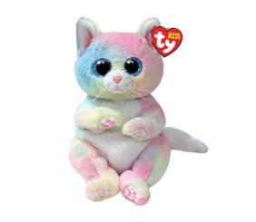 Дитяча іграшка м’яконабивна TY BEANIE BELLIES. Райдужний кіт CAT