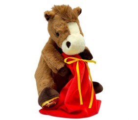 Мʼяка іграшка "Коник з мішком", 27 см