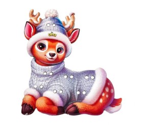 Дерев'яна іграшка-шнурівка "Оленя"