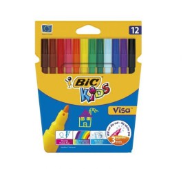 Фломастери BIC Visa 12 кольорів 12 шт