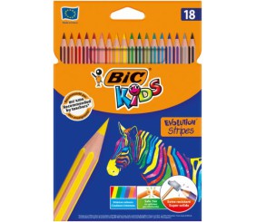 Олівці кольорові BIC Evolution Stripes 18 кольорів