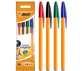 Набір кулькових ручок 4 шт BIC Orange Різнобарвний