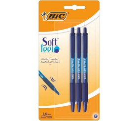 Ручка кулькова BIC Soft Clic Grip, 3 шт.