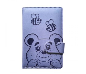 Блокнот,Кожзам,А6, 64аркуші (ВЕДМЕДИК І БДЖІЛКИ)