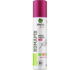 Vaco Kids Спрей від комах 3в1 від комарів, кліщів і мошок для дітей від 1 року, 80 мл