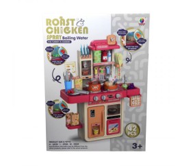 Кухня з посудом батар.муз.світ.пар.тече вода,їжа змінює колір, мікс видів