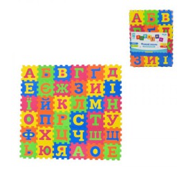 Пазли фомові EVA Укр. алфавіт 36 дет 9*9*0,8см  у плівці 34*25,5*2,5 см