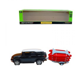 Машина+прицеп мет. 1:43 Toyota FJ,відкр.двері,короб.28*8*6,5см