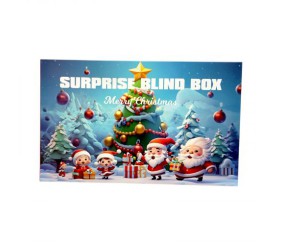 Адвент-календар 24 віконця, гумові фігурки, текстильні гномики, стоячі ялинки, в коробці