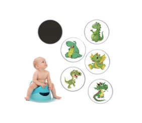 Наліпки для привчання дитини до горщика Діно (5 шт.)