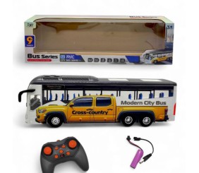 Автобус на радіокеруванні (акумулятор 3.7 V, пульт керування 2.4 GHz, масштаб 1:24, підсвічування, мелодії, режим демонстрації) коробка - 43,5х13,5х9 см