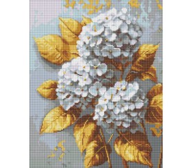 Алмазна мозаїка "Золота гортензія" 40х50 см