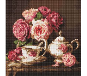 Алмазна мозаїка "Троянди в темряві" 40х40 см