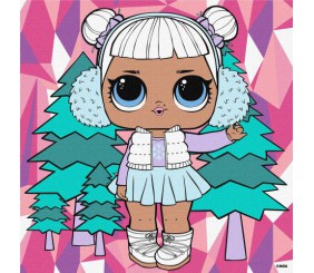Картина за номерами "L.O.L. Surprise! Winter chill. Snow Angel" 25х25 см
