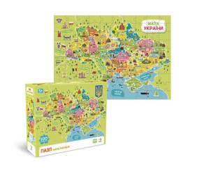 Пазл «Мапа України» 100 елементів