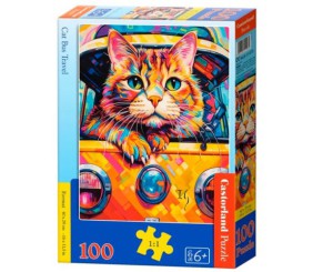 Пазли "Подорож на котячому автобусі" 100 елементів