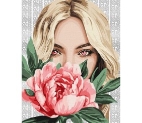 Картина за номерами - "Барвиста поезія: Півонія" ©art_selena_ua, 40х50см
