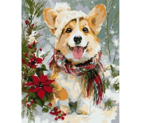 Картина за номерами - "Щасливий песик" ©art_selena_ua, 40х50см