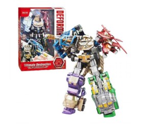 Трансформер 5 видів технки, які збираються в одного великого робота, в коробці