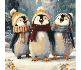 Картина за номерами - "Щасливі співи" ©art_selena_ua, 40х40см