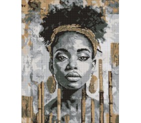 Алмазна мозаїка - "Екзотичний монохром" ©art_selena_ua, 40х50см