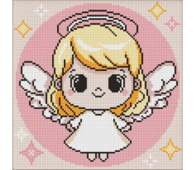 Алмазна мозаїка - "Святе янголятко" ©art_selena_ua, 30х30см