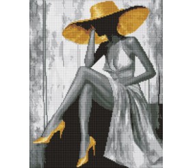 Алмазна мозаїка - "Золота дама" ©art_selena_ua, 40х50см