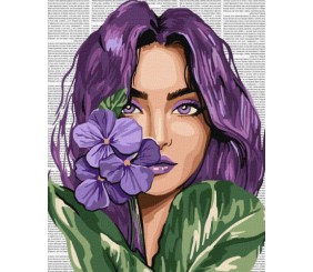 Картина за номерами - "Барвиста поезія: Фіалки" ©art_selena_ua, 40х50см