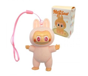 Вельветова іграшка лялька "LABUBU/Лабубу", рухаюча голова ручки ніжки в коробці 16 см